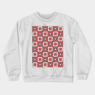 Black and Red Checkered Pattern Crewneck Sweatshirt